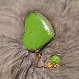 Louis Vuitton Heart Coin Purse Green